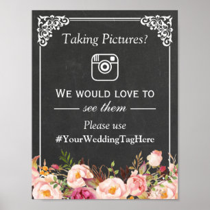Samla Dina Gästers Bröllopsfoton Instagram Tagg Poster