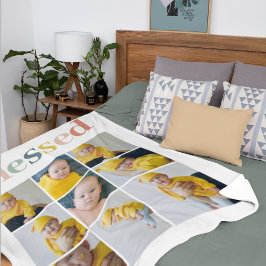 Samla foto | Färgblästerad Helgdag-gåva Fleecefilt