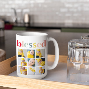 Samla foto Färgblästerad Helgdag-gåva Kaffemugg