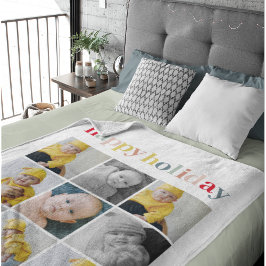 Samla foto | Färgfull Lycklig Helgdag Fleecefilt