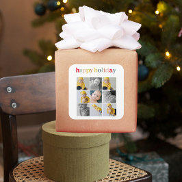 Samla foto | Färgfull Lycklig Helgdag Fyrkantigt Klistermärke