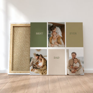Samla foto Modern Bästa Pappa någonsin-presentatio Canvastryck