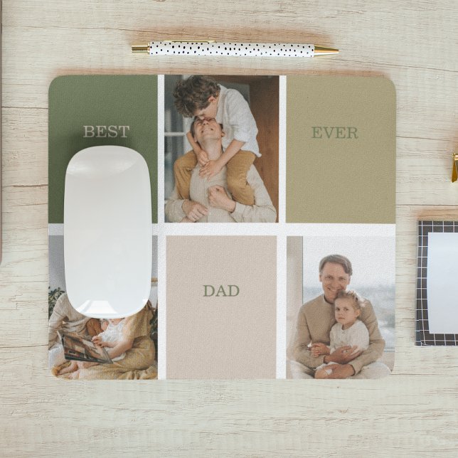 Samla foto Modern Bästa Pappa någonsin-presentatio Musmatta (Skapare uppladdad)