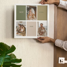 Samla foto Modern Bästa Pappa någonsin-presentatio Poster