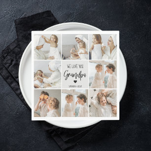 Samla foto   Vi Kärlek You Grandpa Gift Pappersservett