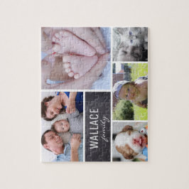 Samla foton med familjen namn, 5 bilder pussel