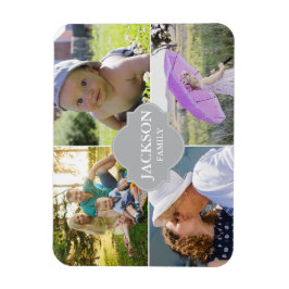Samla foton med familjen namn multibilder magnet
