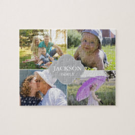Samla foton med familjen namn multibilder pussel