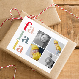 Samla fyra foton till jul | Färger Falalala Vykort