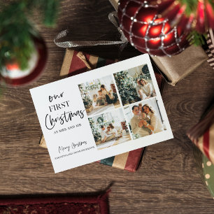 Samla fyra foton till jul  Vår första jul Vykort