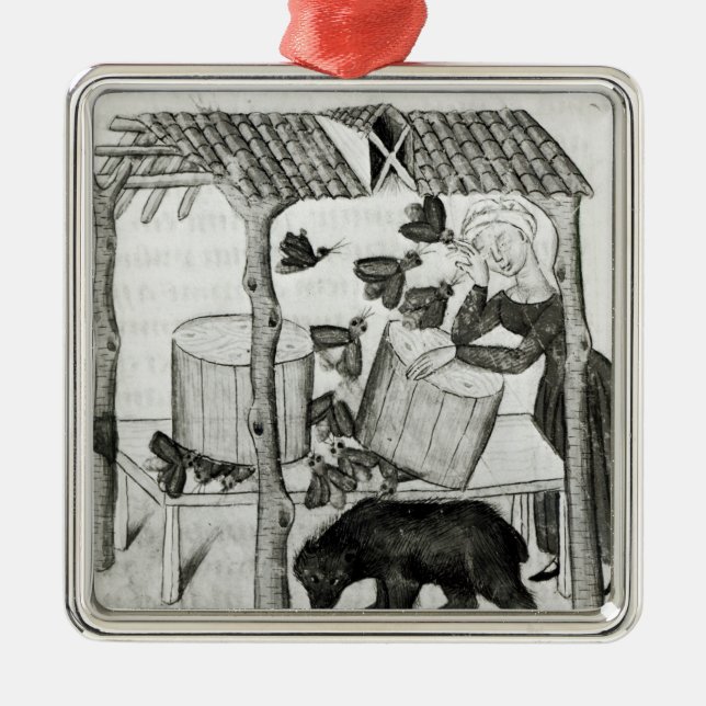 Samla honung julgransprydnad metall (Framsidan)