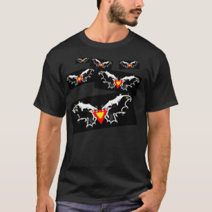 Samla i en klunga av glada vampyrfladdermöss t-shirt