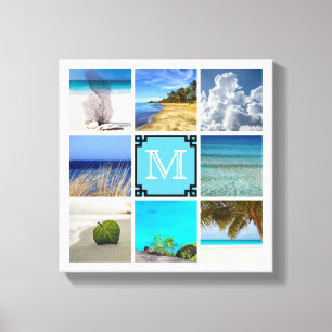Samla ihop din fotomall med vitt monogram canvastryck