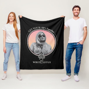 Samla ihop din SH*t - den vita lotus Fleecefilt