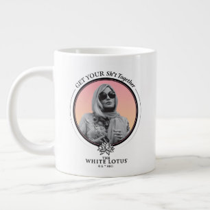 Samla ihop din SH*t - den vita lotus Jumbo Mugg