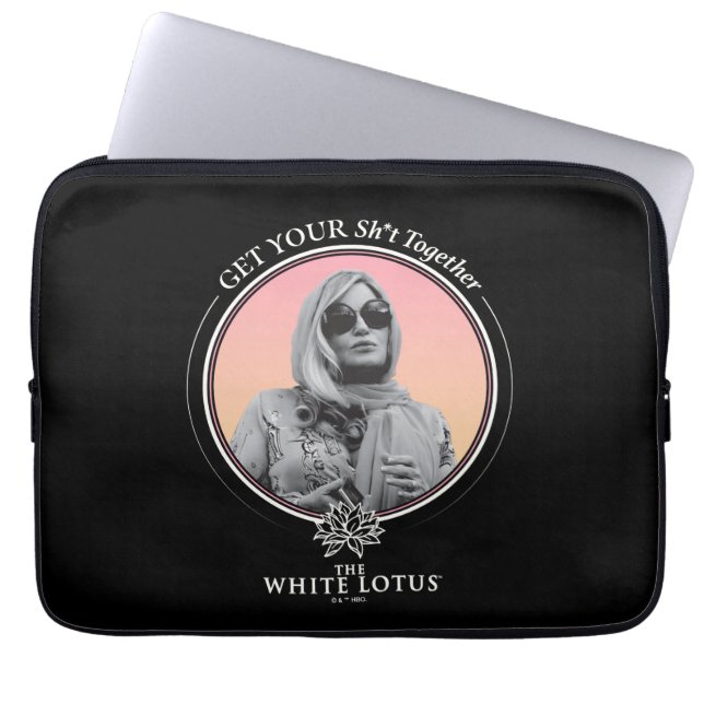 Samla ihop din SH*t - den vita lotus Laptop Fodral (Framsidan)