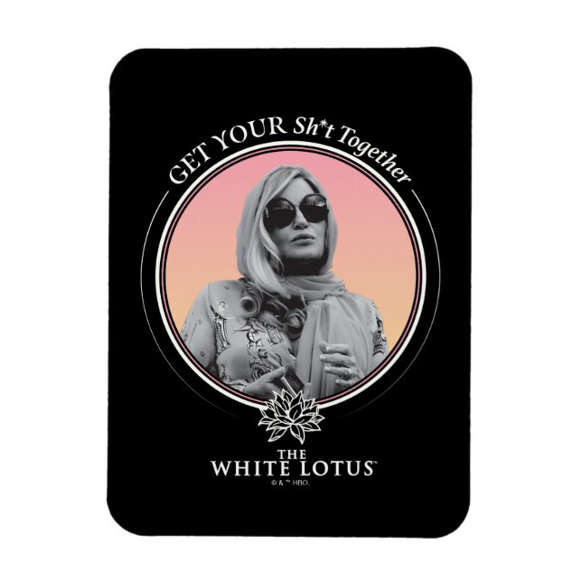 Samla ihop din SH*t - den vita lotus Magnet (Vertikal)