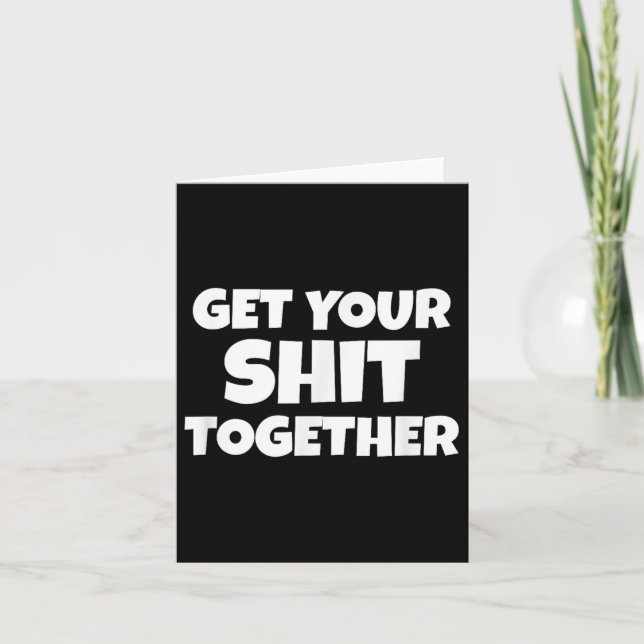 Samla ihop ditt tysta PM Humor Motivational Ad Kort (Framsida)