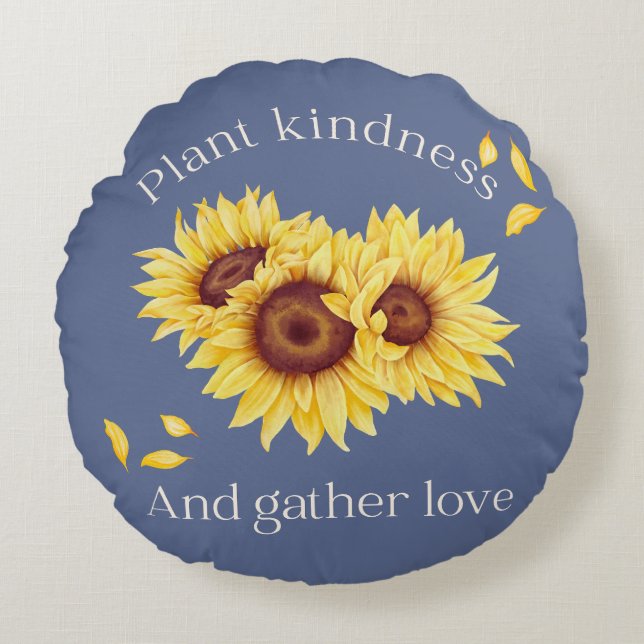 Samla ihop Kärlek-rundans fyllning Rund Kudde (Framsidan)