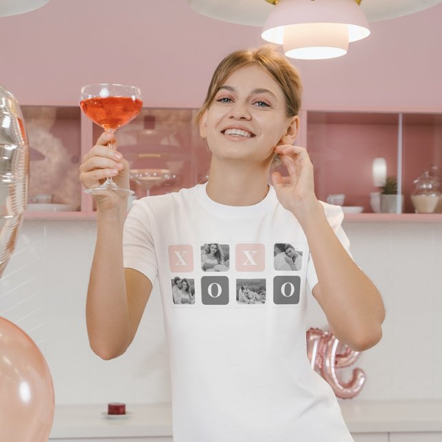 Samla ihop par fotot & Pastel Rosa & Grått XOXO T Shirt (Skapare uppladdad)