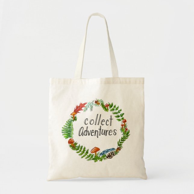 Samla in Äventyr Canvas Tote Bag Tygkasse (Framsidan)