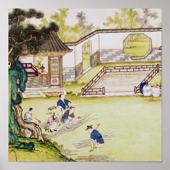 Samla in bamboo för att göra papper poster (Framsidan)