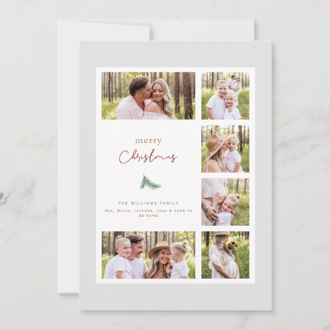 Samla in foto Modern Helgdag Card Julkort (Framsida)