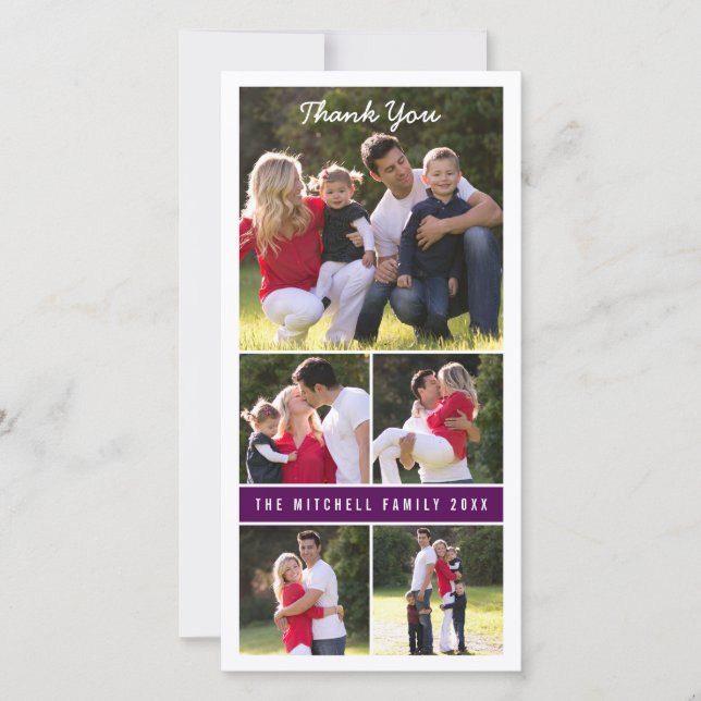 Samla in fotokort | Anpassningsbar - tackkort Tack Kort (Framsida)