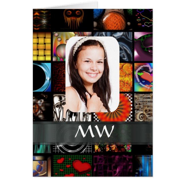 Samla in fotomall för mönster hälsningskort (Framsidan)