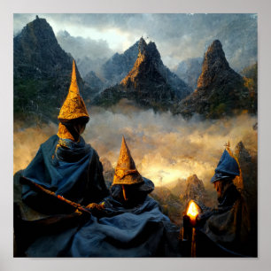 Samla in guiderna. Halloween Magic AI Art Poster