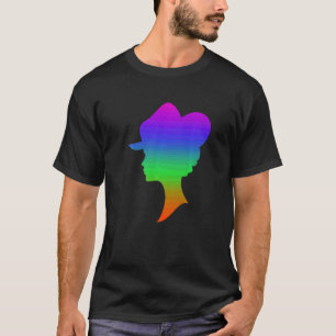 Samla in hattskuggor i regnbåge Färg T Shirt