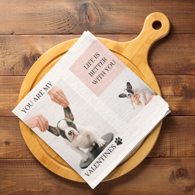 Samla in Hund Foton | Hund är mina Valentineser |  Kökshandduk (Skapare uppladdad)