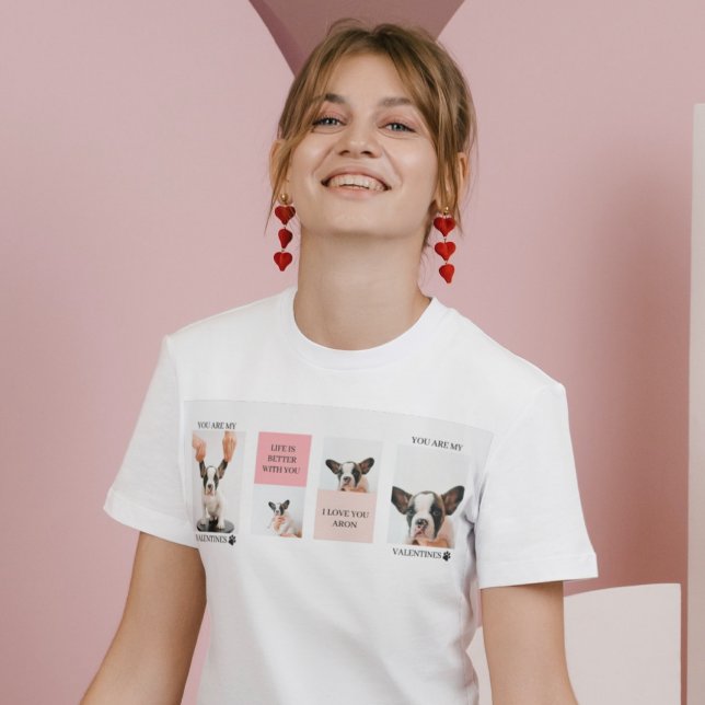 Samla in Hund Foton | Hund är mina Valentineser |  T Shirt (Skapare uppladdad)