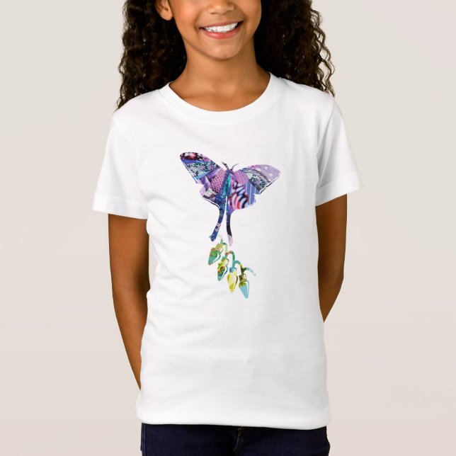 Samla in insekt art BUTTERFLY JULAFTON LJUS T Shirt (Framsida)