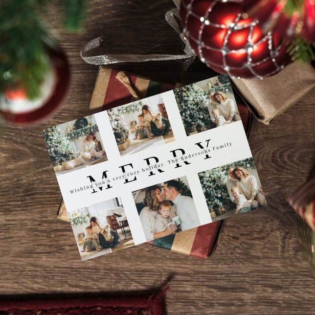 Samla in jul sex foton | Merry Helgdag Postc Vykort (Skapare uppladdad)