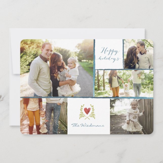 Samla in julkort - Hjortar för Rustiska Blommigtar (Framsida)