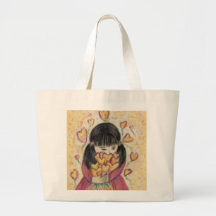 Samla in Kärlek Hearts Art Inspirational Tote Bag Jumbo Tygkasse