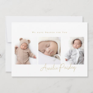 Samla in modern 4-fotoskriptkalligrafi i baby meddelande