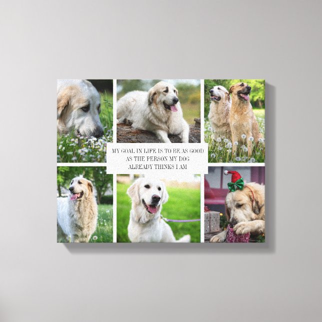 Samla in Pets Photo Modern Hund Quote Canvas (Framsida)