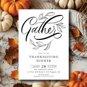 Samla in Thanksgiving Inbjudningar