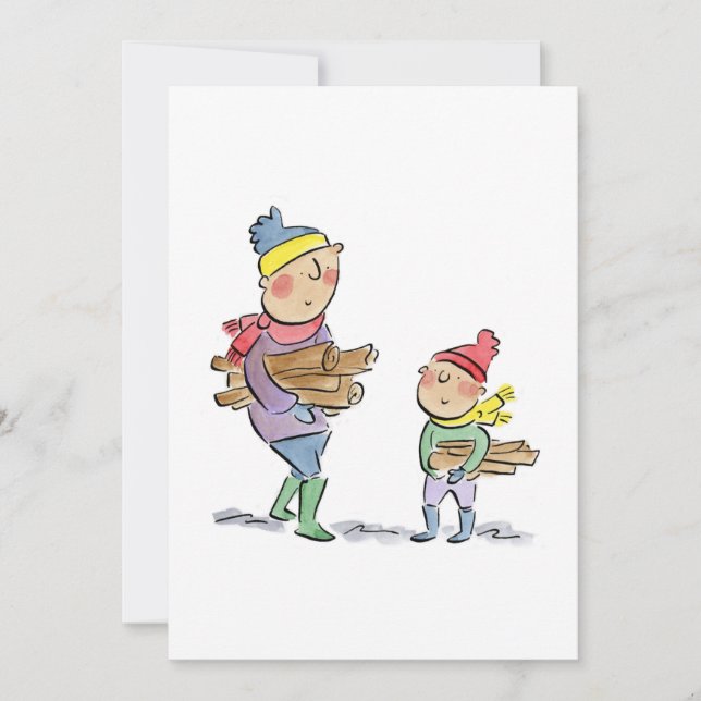 Samla in trä inbjudningar (Framsida)