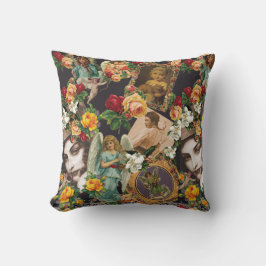 Samla in vintage Retro med snöre och blommor Kudde