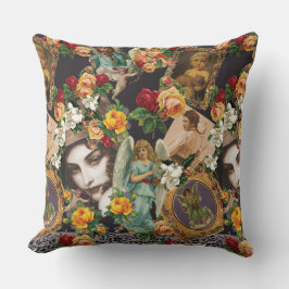 Samla in vintage Retro med snöre och blommor Kudde