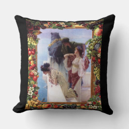 Samla in vintage Retro med snöre och blommor Kudde