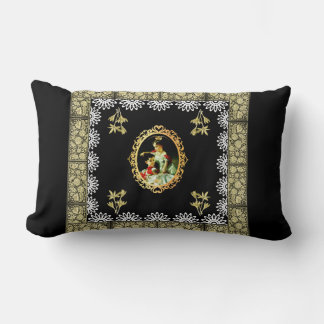 Samla in vintage Retro med snöre och blommor Lumbarkudde