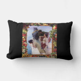 Samla in vintage Retro med snöre och blommor Lumbarkudde