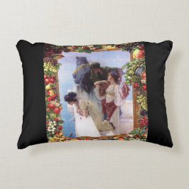 Samla in vintage Retro med snöre och blommor Prydnadskudde