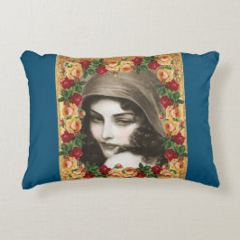 Samla in vintage Retro med snöre och blommor Prydnadskudde