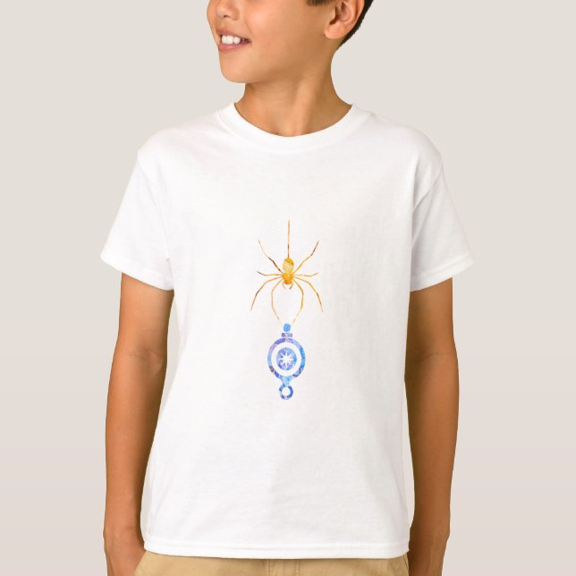 Samla insekt art SPIDER med JULAFTON ORNADER T Shirt (Framsida)