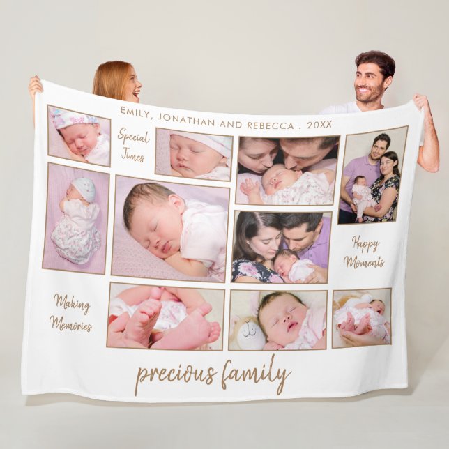 Samla inspirerande citattecken Namn År 10 foton Fleecefilt (På plats)